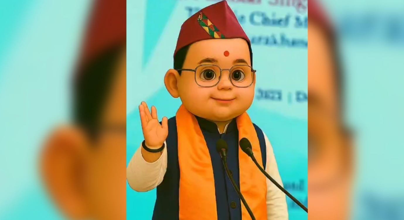 “उत्तराखंड के CM पुष्कर सिंह धामी का नया अवतार, AI कार्टून से बढ़ रही लोकप्रियता”